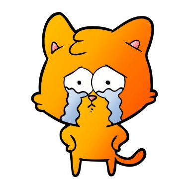 Çizgi film kedisinin vektör çizimi