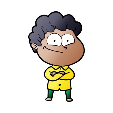 vektör çizim karikatür mutlu adam