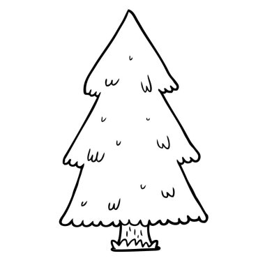 çizim için bir Noel ağacı