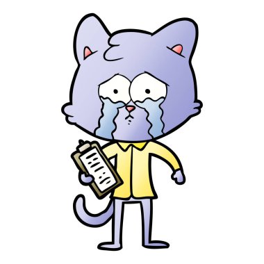 Çizgi film kedisinin vektör çizimi