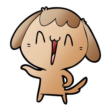 Çizgi film köpeğinin vektör çizimi