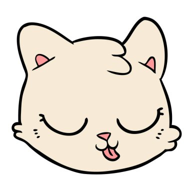 vektör çizim karikatür kedi yüz