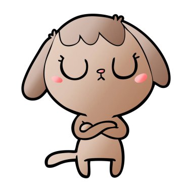 Çizgi film köpeğinin vektör çizimi