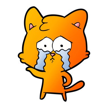 Çizgi film kedisinin vektör çizimi