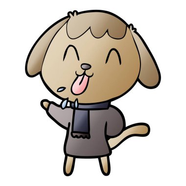 Çizgi film köpeğinin vektör çizimi