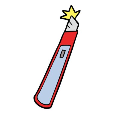 vektör çizim karikatür zanaat bıçak