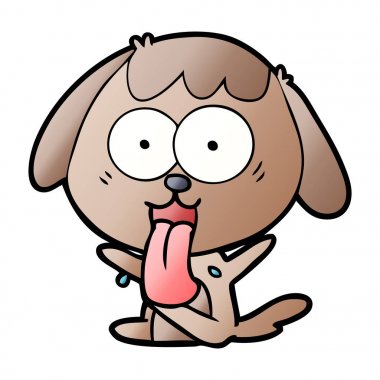 Çizgi film köpeğinin vektör çizimi