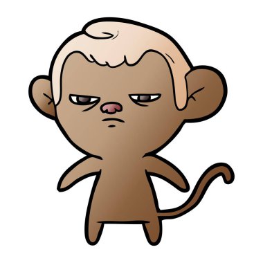 Çizgi film maymununun vektör çizimi