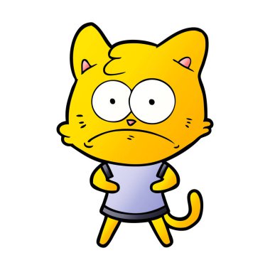 Çizgi film kedisinin vektör çizimi