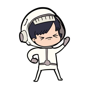 kızgın çizgi film alan kız