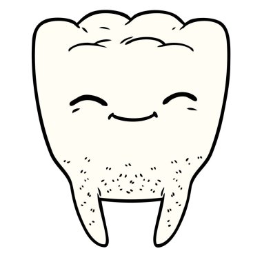 Çizgi film dişinin vektör çizimi