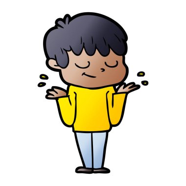 vektör çizim karikatür mutlu çocuk