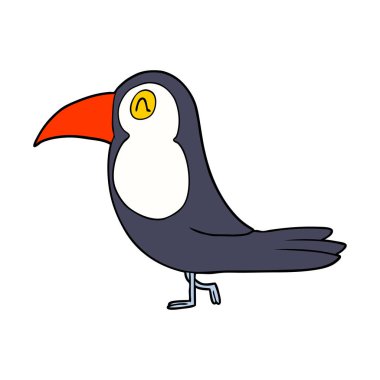 Vektör çizim karikatür Toucan