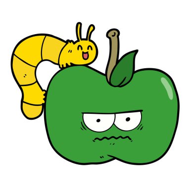 vektör çizim karikatür tırtıl