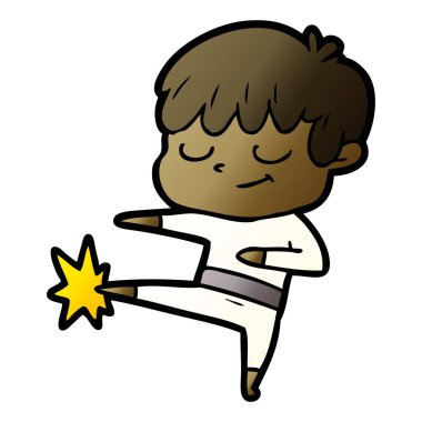 vektör çizim karikatür mutlu çocuk