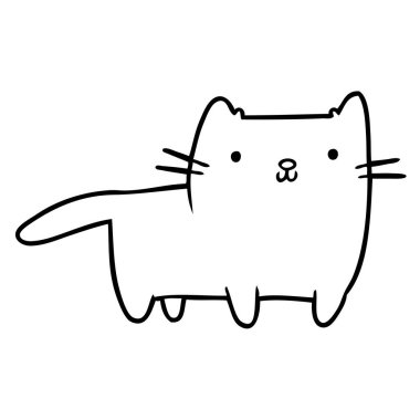 bir kedi çizgi çizme