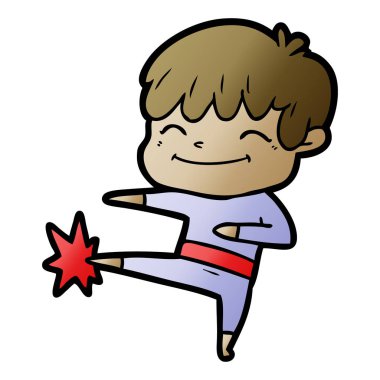 vektör çizim karikatür mutlu çocuk