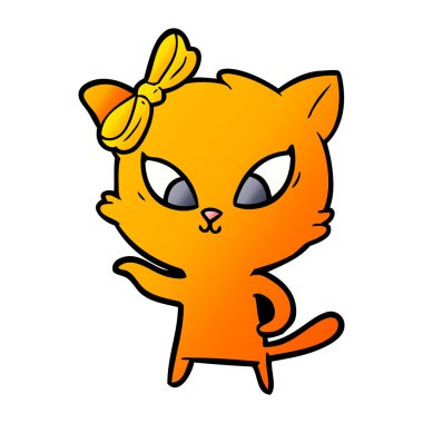 Çizgi film kedisinin vektör çizimi