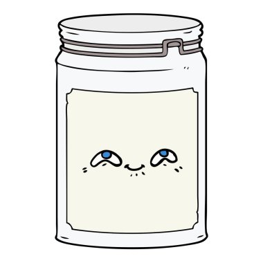 vektör çizim karikatür Cam Kavanoz