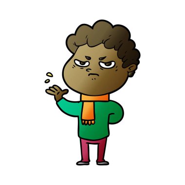 vektör çizim karikatür kızgın adam