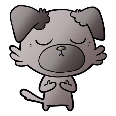 Çizgi film köpeğinin vektör çizimi