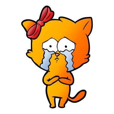 Çizgi film kedisinin vektör çizimi