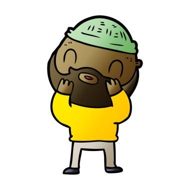 vektör çizim karikatür sakallı adam