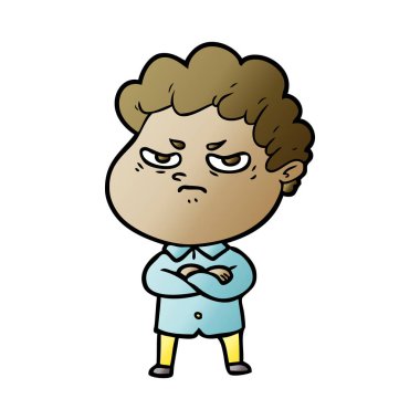 vektör çizim karikatür kızgın adam