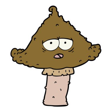 yüzü olan çizgi film mantar