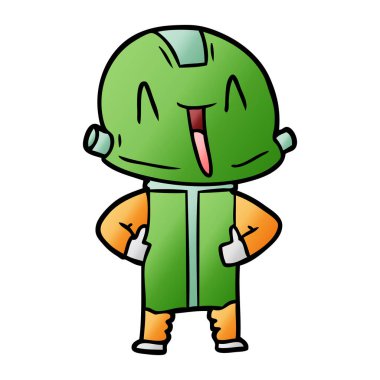 Çizgi film robotunun vektör çizimi