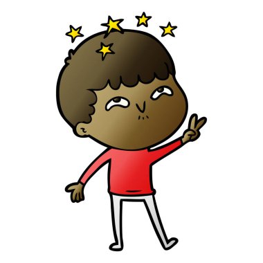 vektör çizim karikatür çocuk hayret