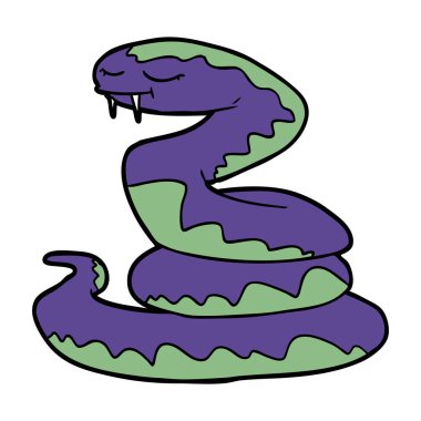 Çizgi film yılanının vektör çizimi