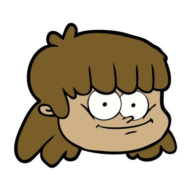 vektör çizim karikatür kadın yüzü