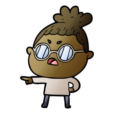 vektör çizim karikatür rahatsız kadın