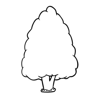 çizim için uzun boylu ağaç