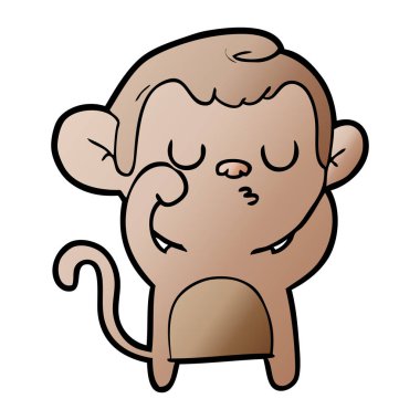 Çizgi film maymununun vektör çizimi