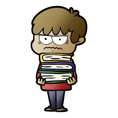 rahatsız çizgi film çocuk vektör çizim