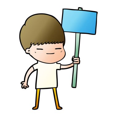 vektör çizim karikatür kendini beğenmiş çocuk