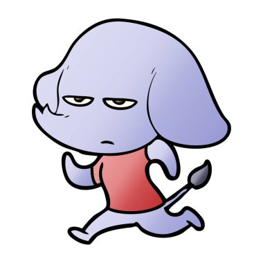 vektör çizim rahatsız çizgi fil