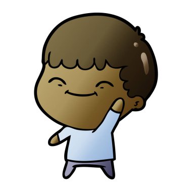 vektör çizim karikatür mutlu çocuk