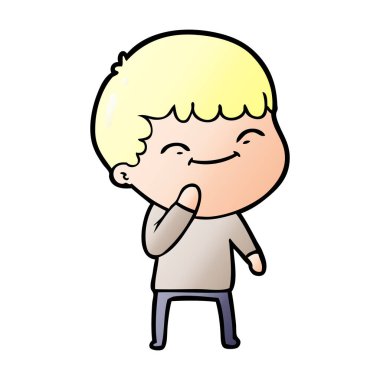 vektör çizim karikatür mutlu çocuk