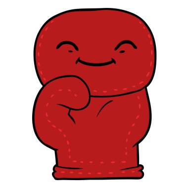 Çizgi film boks eldiveninin vektör çizimi