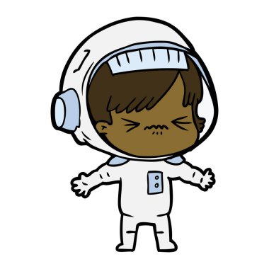 kızgın çizgi film alan kız