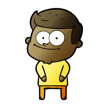 vektör çizim karikatür mutlu adam