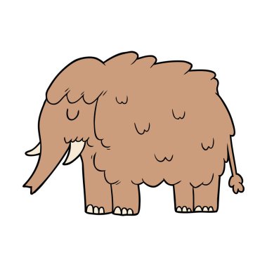 vektör çizim karikatür mamut