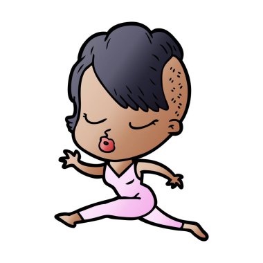 çizgi film güzel hippi kız