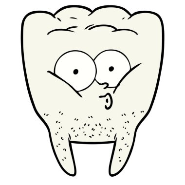 Çizgi film dişinin vektör çizimi