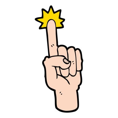 vektör çizim karikatür işaret parmağı