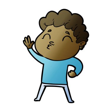 vektör çizim karikatür adam