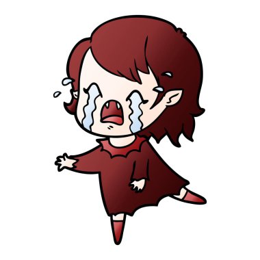 ağlayan vampir kız çizgi film